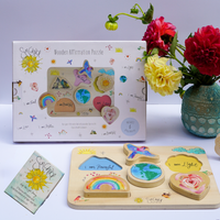 Wooden Affirmation Card and Puzzle Bundle