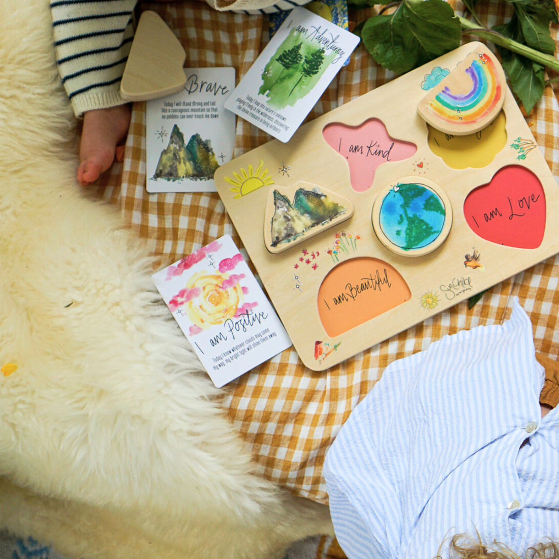 Wooden Affirmation Card and Puzzle Bundle