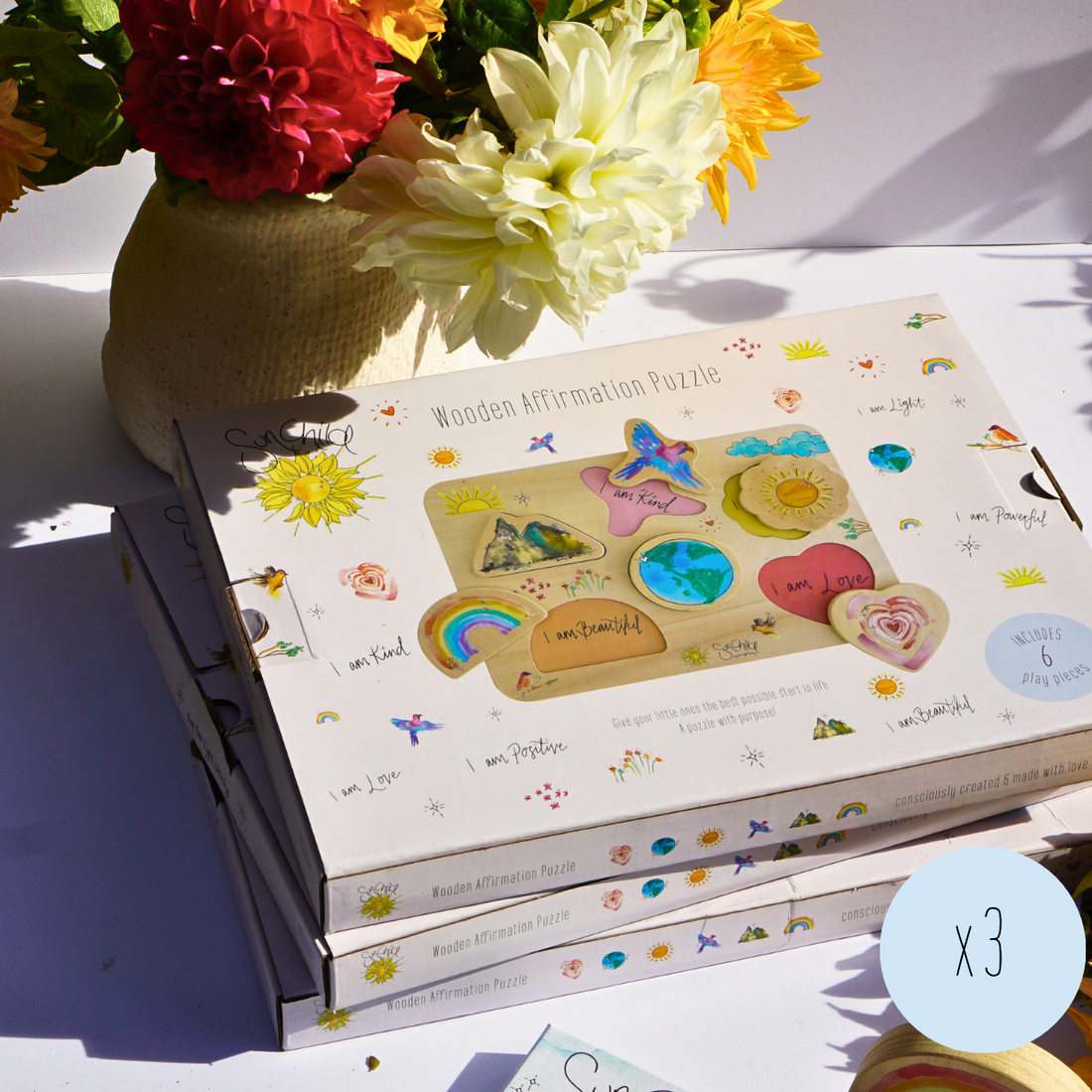 Wooden Affirmation Puzzle Gift Bundle