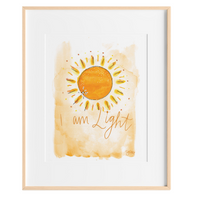 I am Light Kids Art Print