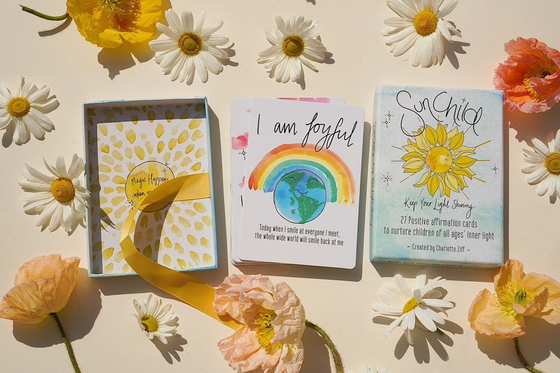 Affirmation Cards & I am Joyful Art Print Bundle