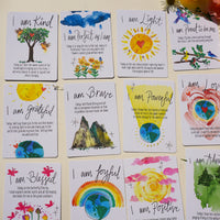 Affirmation Cards & I am Light Art Print Bundle