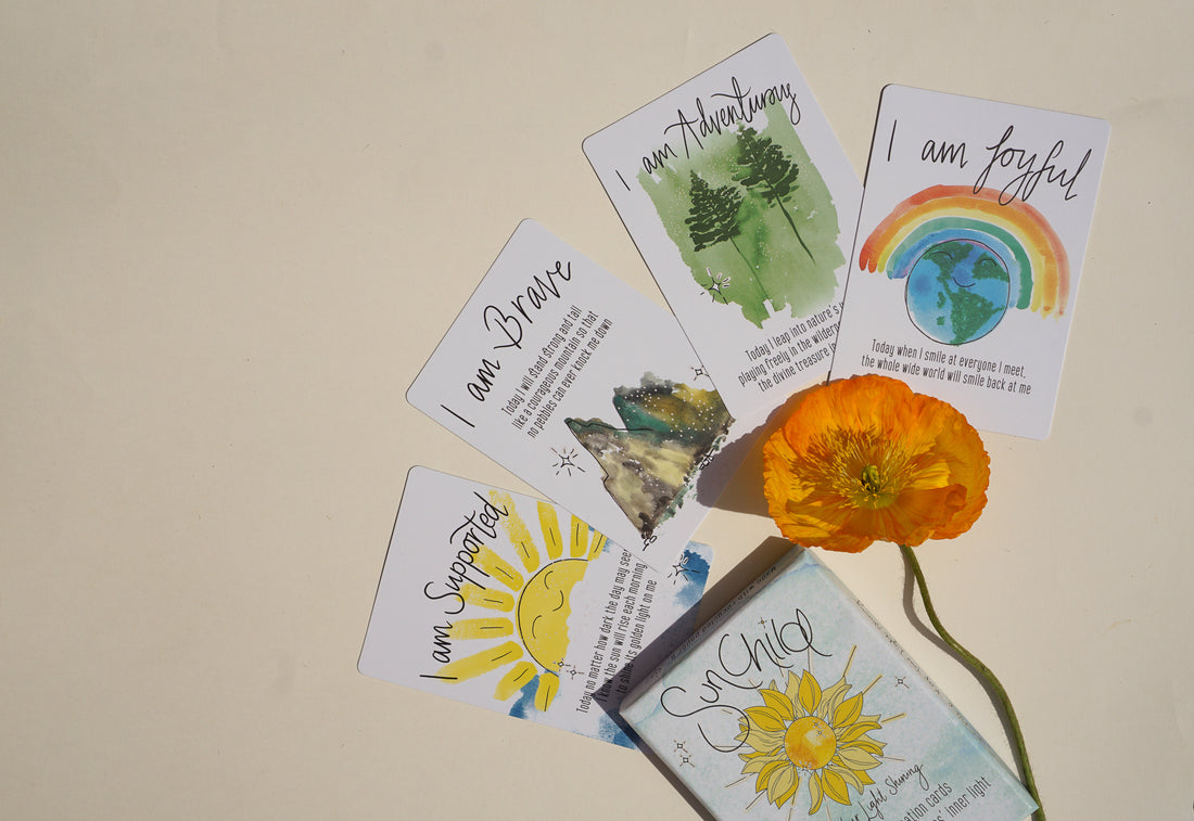 Affirmation Cards & I am Joyful Art Print Bundle