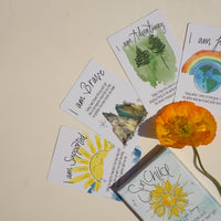 Affirmation Cards & I am Joyful Art Print Bundle