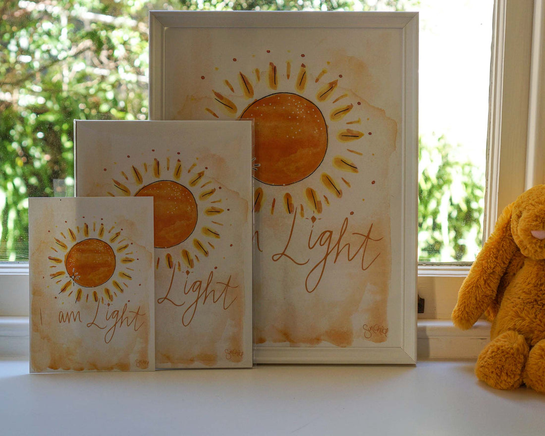 I am Light Kids Art Print