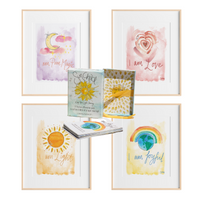 Wall Art Collection and Affirmation Cards Bundle