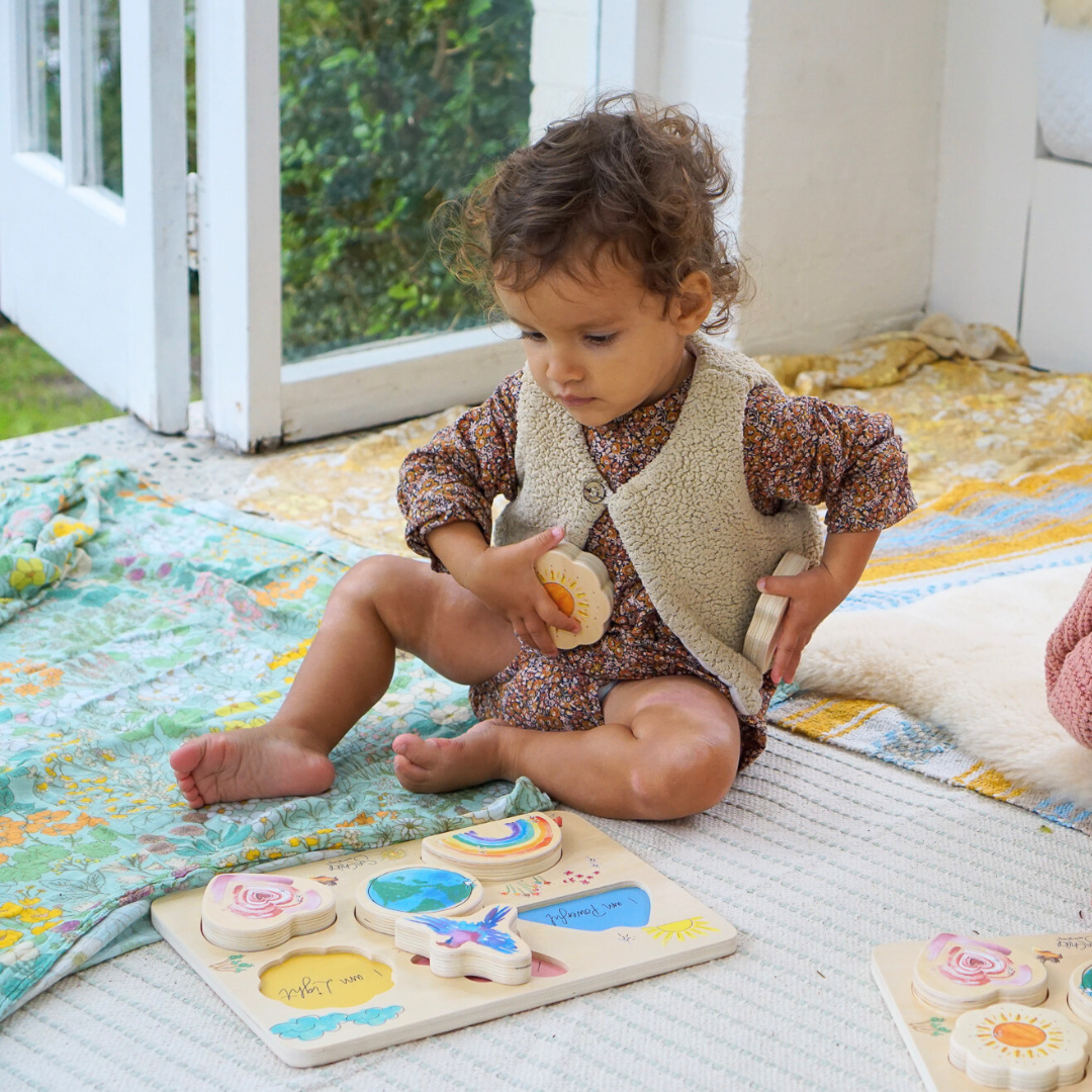 Sunchild's Wooden Affirmation Puzzle